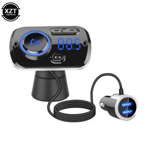 무선 블루투스 5.0 FM 송신기 자동차 Mp3 플레이어 핸즈프리 차량용 키트 Aux 오디오 USB QC3.0 고속 충전