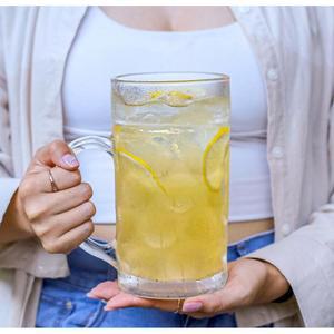 손잡이 유리 잔 독일풍 인쇄제작컵 1.2L 대용량 1리터컵 하이볼잔 예쁜맥주잔 술잔