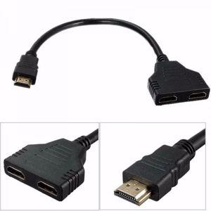 모니터연결케이블 연결선 HD 변환 라인 1 수-듀얼 2 웨이 암 HDMI 호환 1080P Splitter 케이블 PC TV Xbox