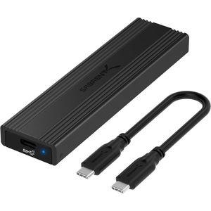 SABRENT USB 3.2 10Gbps Type C Tool Free Enclosure for M.2 PCIe NVMe and SATA SSDs (EC-SNVE)저