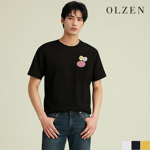 [올젠] 와펜 프린팅 반팔 티셔츠 I (ZPC2TR1505)