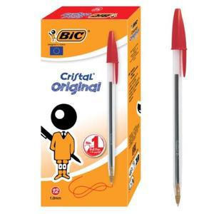 BIC 크리스탈 볼펜 1.0mm 적 12개입 다용도볼펜 메모볼펜 문구볼펜 회사볼펜 학교볼펜 필기도구 직장인볼펜