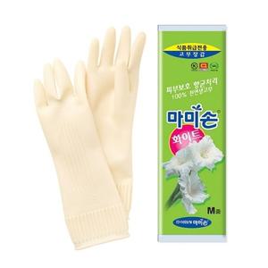 마미손 고무장갑 화이트밴드 중형 조리용