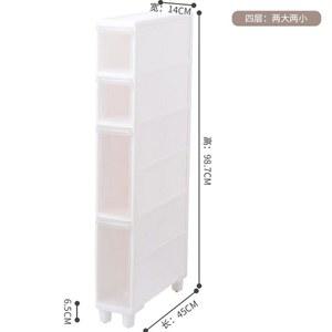 다용도서랍장 세탁실 화장실 틈새 틈새장 슬림 서랍 화이트 틈새수납장 2레이어 6단