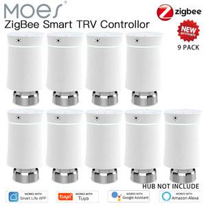 MoesHouse ZigBee3.0 TRV Tuya 라디에이터 액추에이터 밸브 스마트 프로그래밍 가능 온도 조절기 히터 제어 Alexa 구글 음성 원격 APP