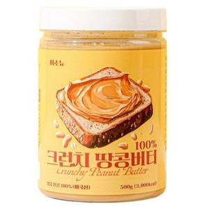 비소뉴 무가당 크런치 땅콩버터 500g