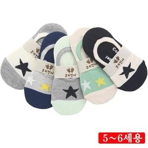 원스타 아동용덧신 아동양말 5-6세용 랜덤 5켤레