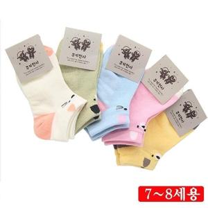 아동용 고양이 발목양말 7-8세용 랜덤 5켤레