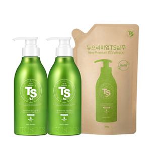 [도착보장] 뉴프리미엄TS 탈모증상완화 샴푸 500g 2개+리필 에코팩 500g