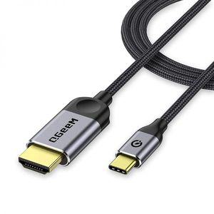 HDMITODVI QGeeM USB C to HDMI 케이블 어댑터 선더볼트 3 맥북 프로 2017 2020 아이패드 프로용 4K