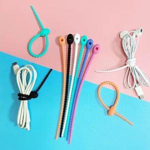 실리콘 케이블 타이 키링 부자재 재료 케이블 선 정리 액세서리 DIY 열쇠고리 제작 만들기 컴퓨터 책상