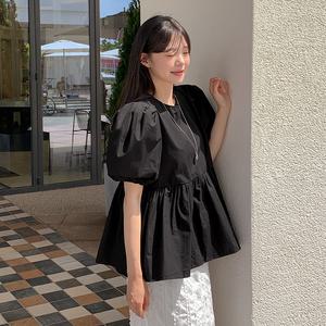 로하 튜닉 퍼프 블라우스 81606 빅사이즈 여성의류