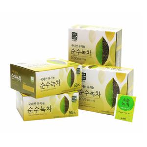 녹차원 유기농 순수녹차 1.2gx50티백x4