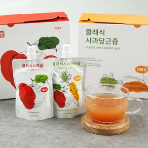 클래식 사과즙/사과당근즙/배도라지즙 100mlx20개