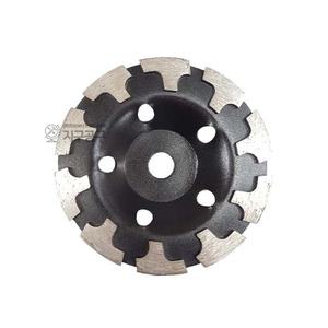 평컵 흑색 다이아몬드 SNT-1250 T날 5형 125mm 마른날 반컵 T컵 연마 가공 작업 그라인더 휠 페파