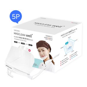 비말차단 웰플러스 투명 위생마스크 5P 커버교체형