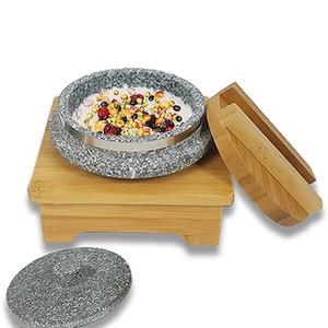 아트박스 대흥석기 대흥석기 천연 곱돌솥 15cm + 대나무 받침대 세트