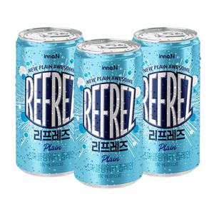 HK이노엔 리프레즈 탄산수 플레인 190ml x 60캔 0kcal / 제로칼로리 음료수