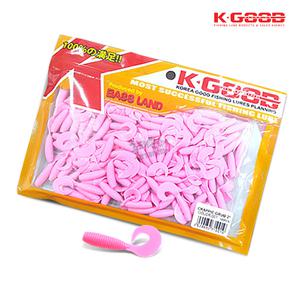 배스랜드 K.GOOD 크래피 그럽 2인치 대용량 / 100개입 쏘가리 꺽지 볼락 루어 낚시 웜 그럽웜