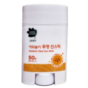 그린핑거 야외놀이 투명 선스틱 20g(SPF50+) x 1개