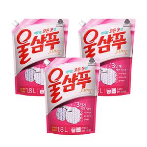 애경 울샴푸 오리지널 리필 1.8L x 3개 일반/드럼 겸용