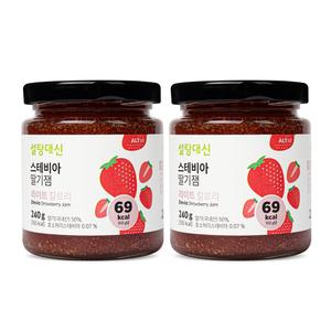 설탕대신 스테비아 딸기잼 240g x 2, 국내산 딸기 50%