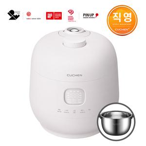 쿠첸 브레인 풀스테인리스 듀얼프레셔 6인 IH압력밥솥 블라썸화이트 CRH-TWS0610BW