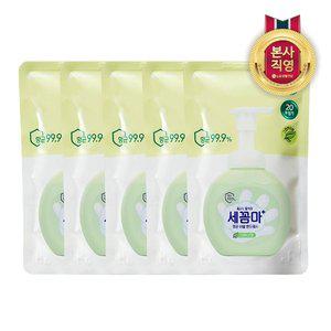 [엘지생활건강]온더바디 세꼼마 버블 항균 핸드워시 리필 200ml 그린허브 x 5개