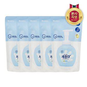 [엘지생활건강]온더바디 세꼼마 버블 항균 핸드워시 리필 200ml 레몬 x 5개