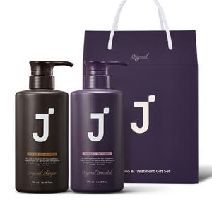[제이숲] 실크케라틴 선물세트 구성 (샴푸 500ml + 트리트먼트 500ml + 기프트 박스)