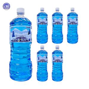 케이엠씨 자동차 사계절 에탄올 워셔액 1.8L 6개 어는점이 낮은 워셔액
