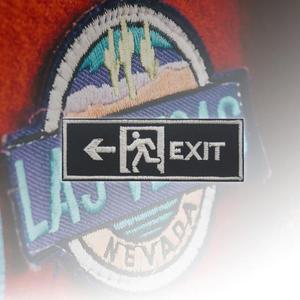 [XB7768N6]찍찍이 패치 와펜 EXIT 야광패치 밀리터리 자수