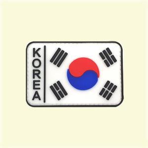 [XB2KJ100]대한민국 태극기 찍찍이 PVC 군인 국기 패치