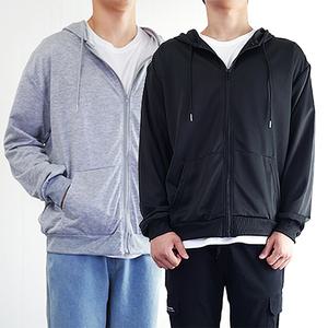 남자 여성  얇은 후드집업 봄 가을 간절기 데일리 무지 