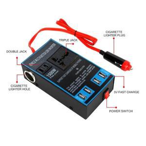 4개의 USB 포트가있는 1500W 차량용 전원 인버터, 변환기 고속 충전 용 AC220V PowerInverters에 DC12V 24V