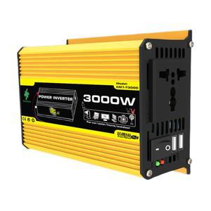 차량용 듀얼 USB 지능형 전원 인버터, RV 캐러밴용 스마트 내장 퓨즈, 3000W, DC 12V-AC 110, 220V