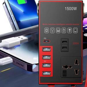 차량용 전원 인버터, 피크 투 DC 220V 충전기 소켓, USB 다기능 자동차