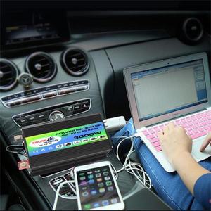 차량용 수정 사인파 인버터, LED 디스플레이, 듀얼 USB 전원 12V, 24V ~ AC110V, 220V 범용 소켓, 3000W