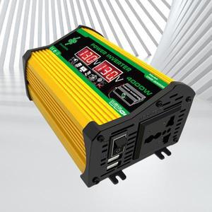 차량용 전압 변압기, 듀얼 LCD 디스플레이, 디지털 전원 인버터, RV 캐러밴용 고속 충전, 12V ~ 220V, 110V