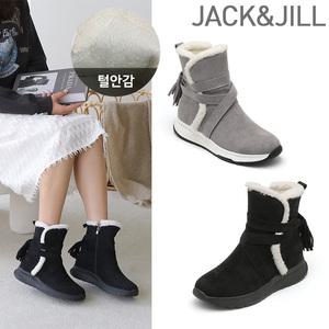 잭앤질 소가죽 털안감 태슬 앵클부츠(JD4738)