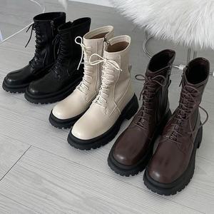 [HYIJTGQ3_4B]워커부츠 발목 통굽 봄 로우힐 봄부츠