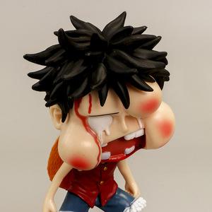애니메이션 원피스 몽키 D. 12cm 루피 부은 얼굴 버전 PVC 액션 피규어 게임 조각상 소장용 모델 인형 장난