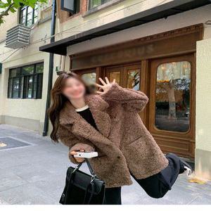 테디퍼 코트 뽀글이 에코퍼 수트핏 하프 루즈핏