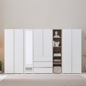 [인터데코]설치편한 장농 옷장 거울장 서랍장 오픈장 (320cm)