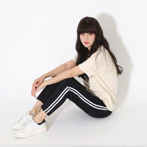 포시즌 두줄 세미 트레이닝바지 SD6825 일자 운동복