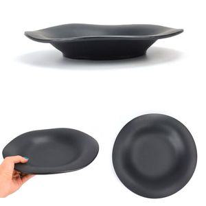 블랙 멜라민 파스타 스파게티 접시 26.7x4cm 13