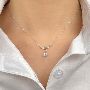 5부 7부 다이아 목걸이 투톤 랩 IGI GIA 반하니 양장 결혼 기념일 선물 프로포즈