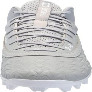 구기스포츠 야구 Under Armour 맨즈 Leadoff Mid 3.0 베이스볼 클리트 스니커즈 100 그레이 화이트  27.0 c