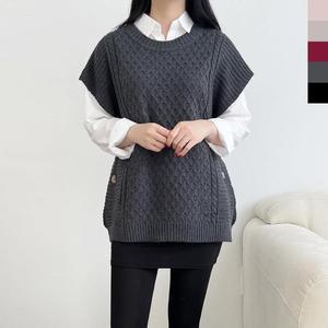 [BZHK6H82_51]겨울 박시핏 정장 여자조끼 베스트코디 코디