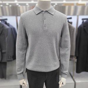 [앤드지]면 혼방 짜임 긴팔 카라티 BLF1ET1002 GR